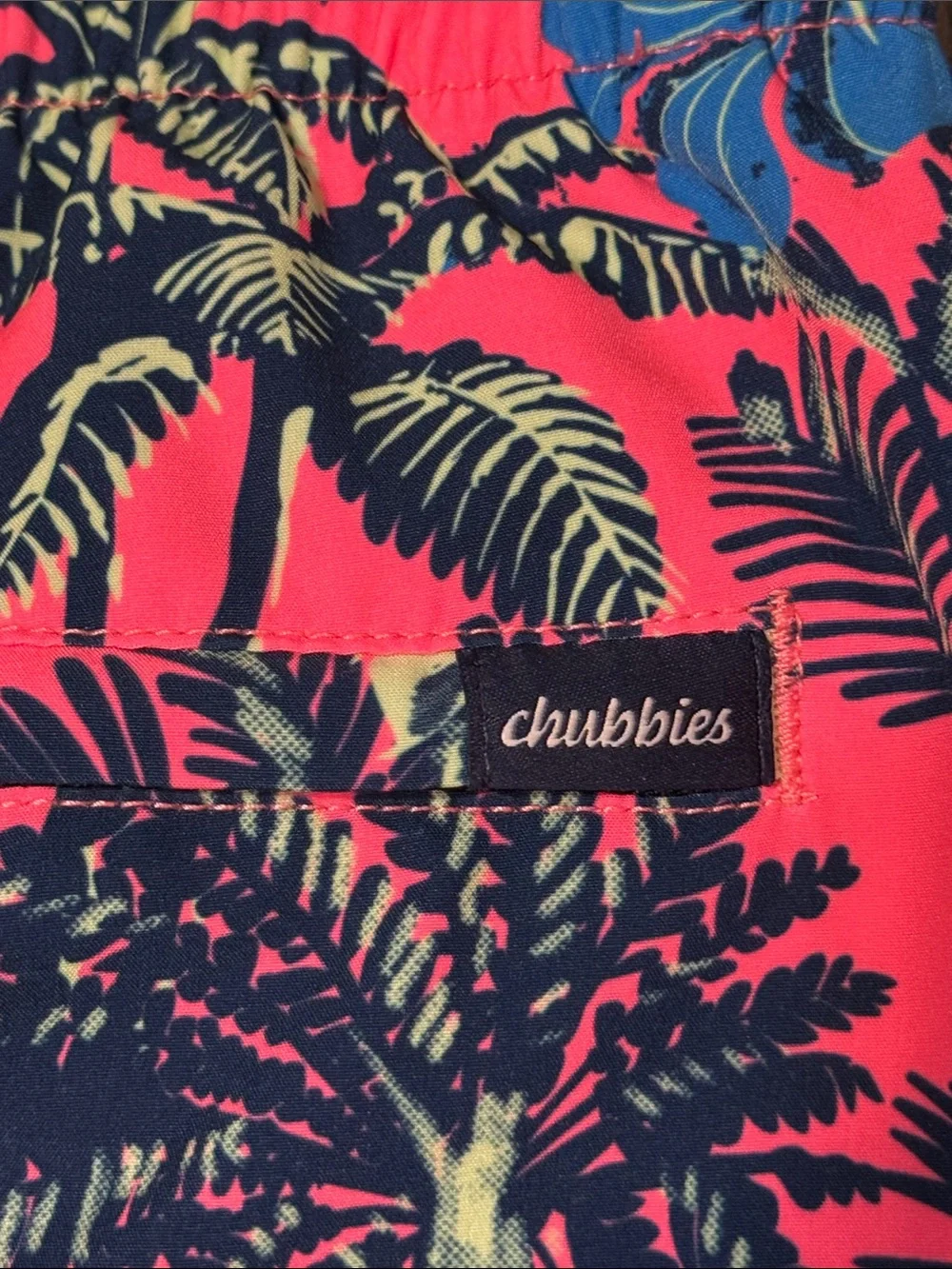 Chubbies Men’s XXL 5.5” Swim Trunks Pink Tropical Palm Print